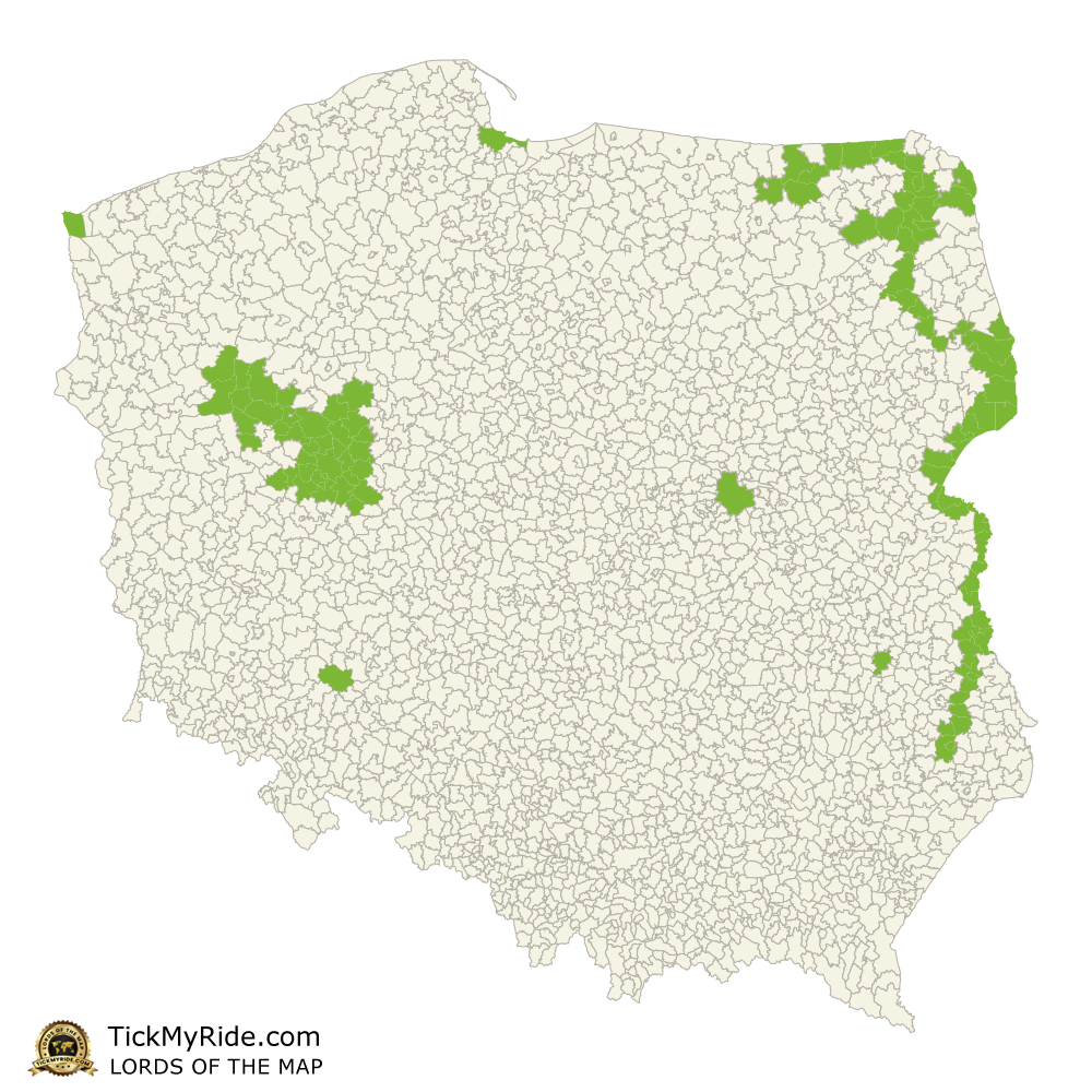 Mapa Zdobytych Gmin