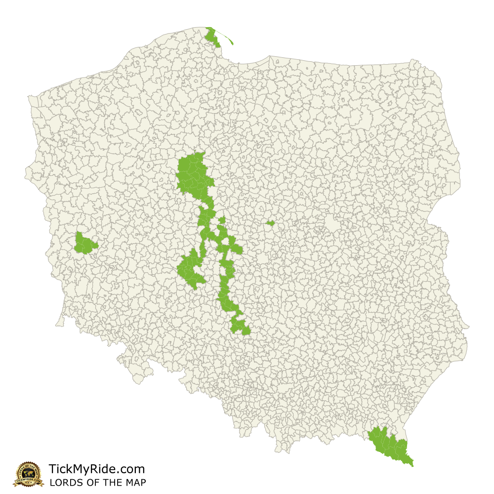 Mapa Zdobytych Gmin