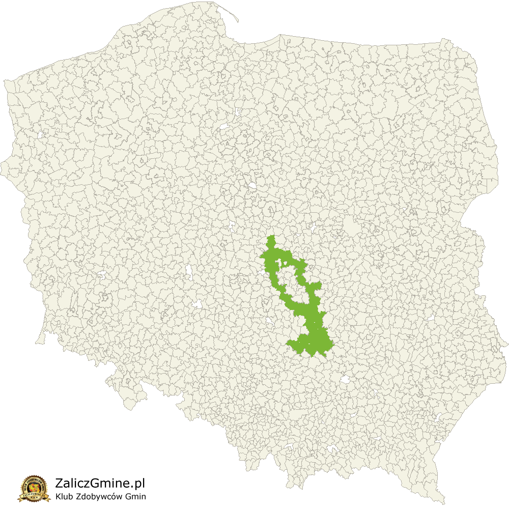 Mapa Zdobytych Gmin