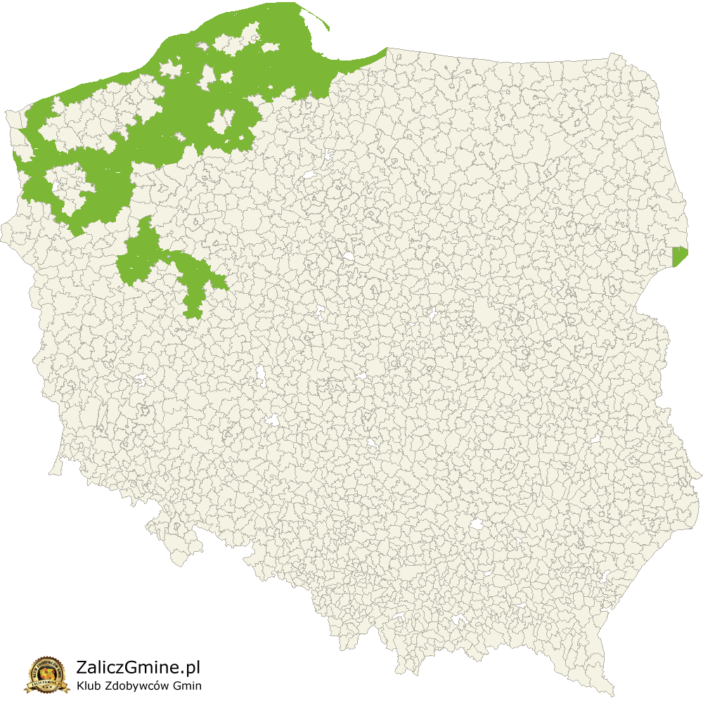 Mapa Zdobytych Gmin