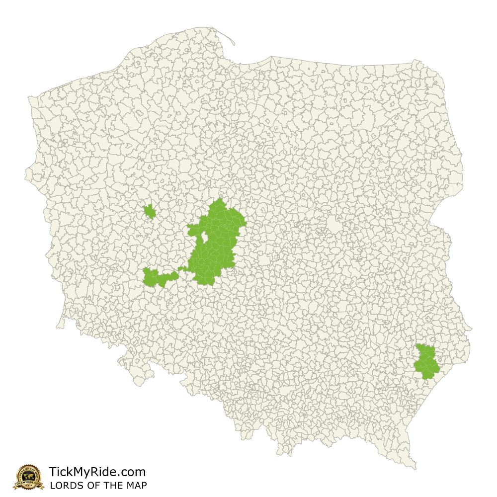 Mapa Zdobytych Gmin