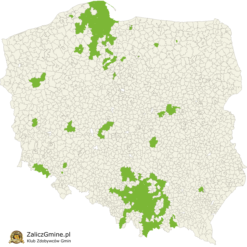 Mapa Zdobytych Gmin