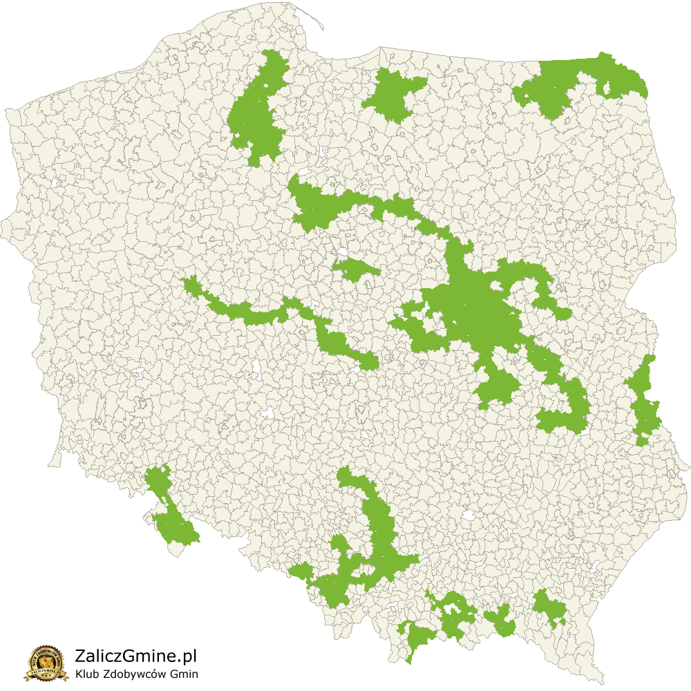 Mapa Zdobytych Gmin