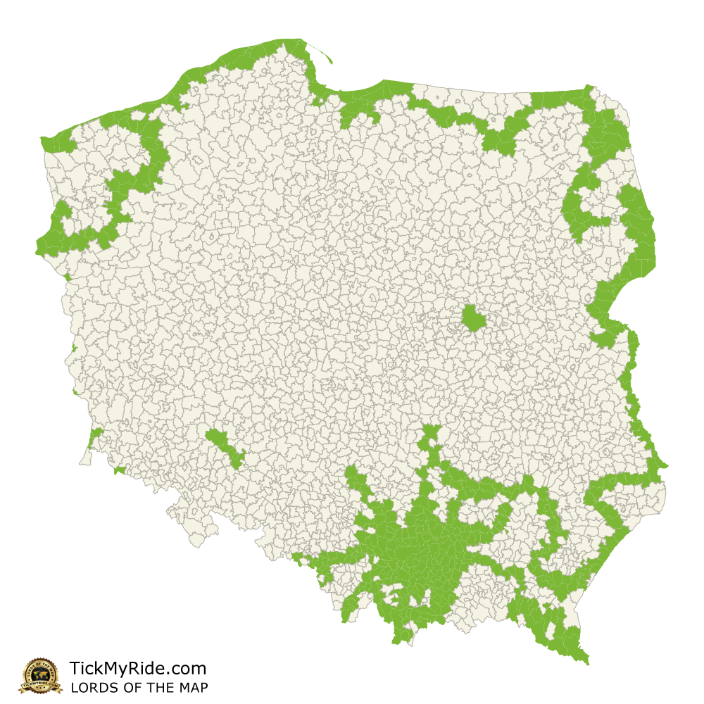 Mapa Zdobytych Gmin