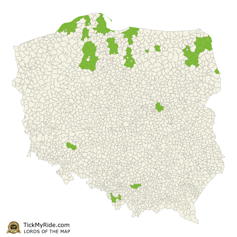 Mapa Zdobytych Gmin
