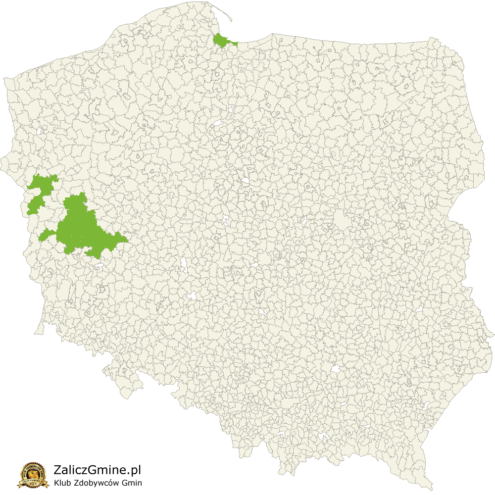Mapa Zdobytych Gmin