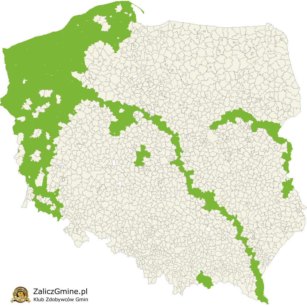 Mapa Zdobytych Gmin