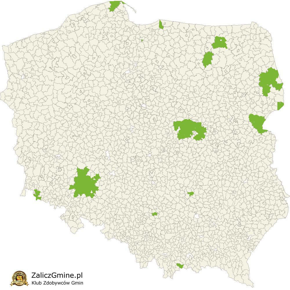 Mapa Zdobytych Gmin
