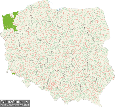 Mapa Zdobytych Gmin