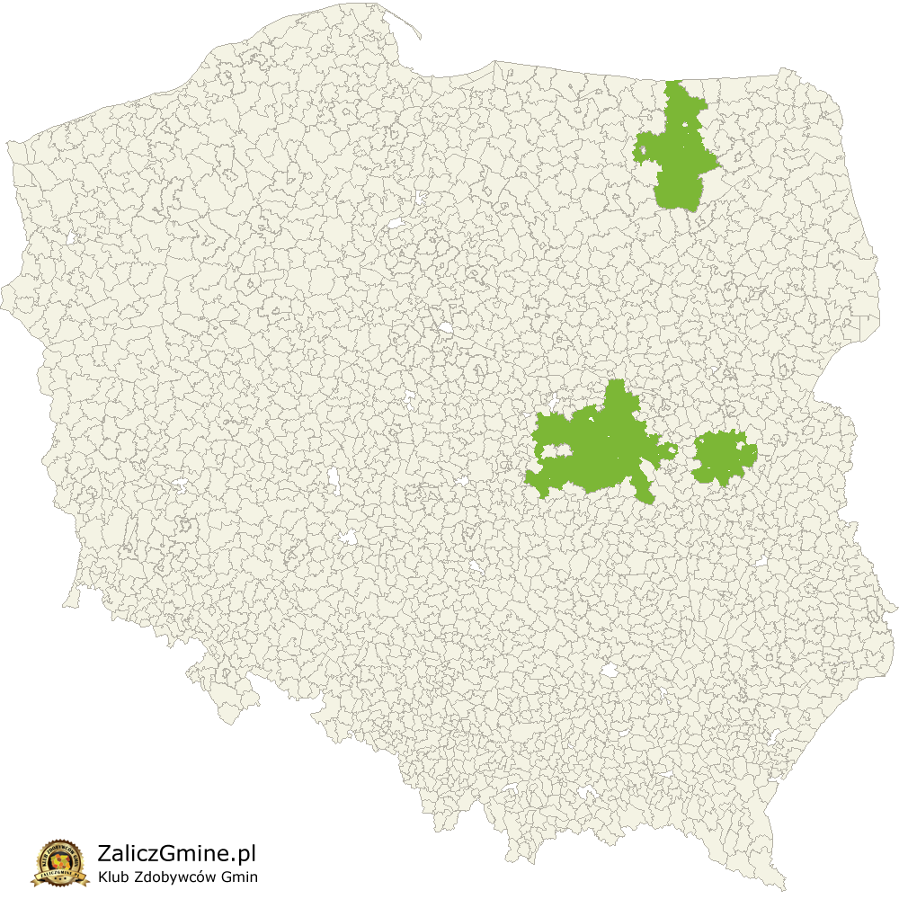 Mapa Zdobytych Gmin