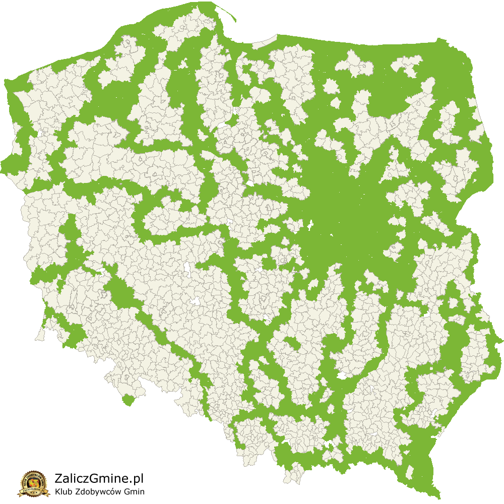 Mapa Zdobytych Gmin
