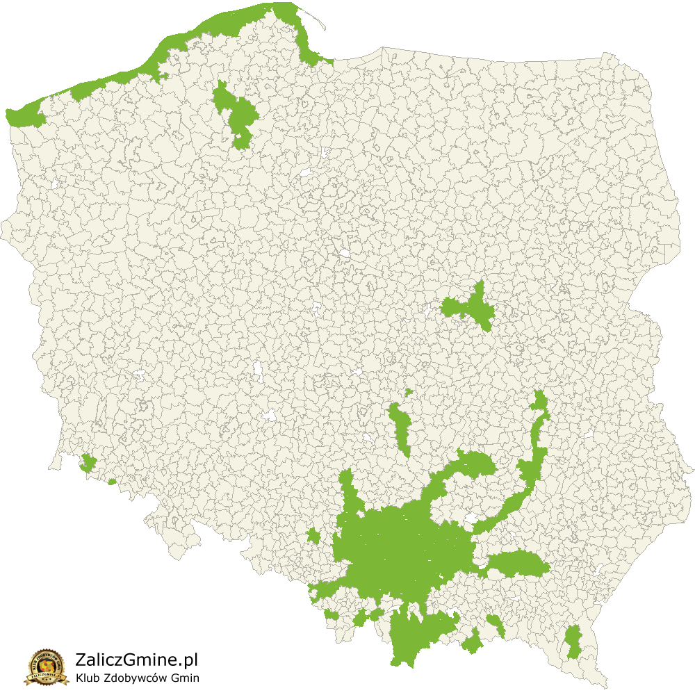 Mapa Zdobytych Gmin