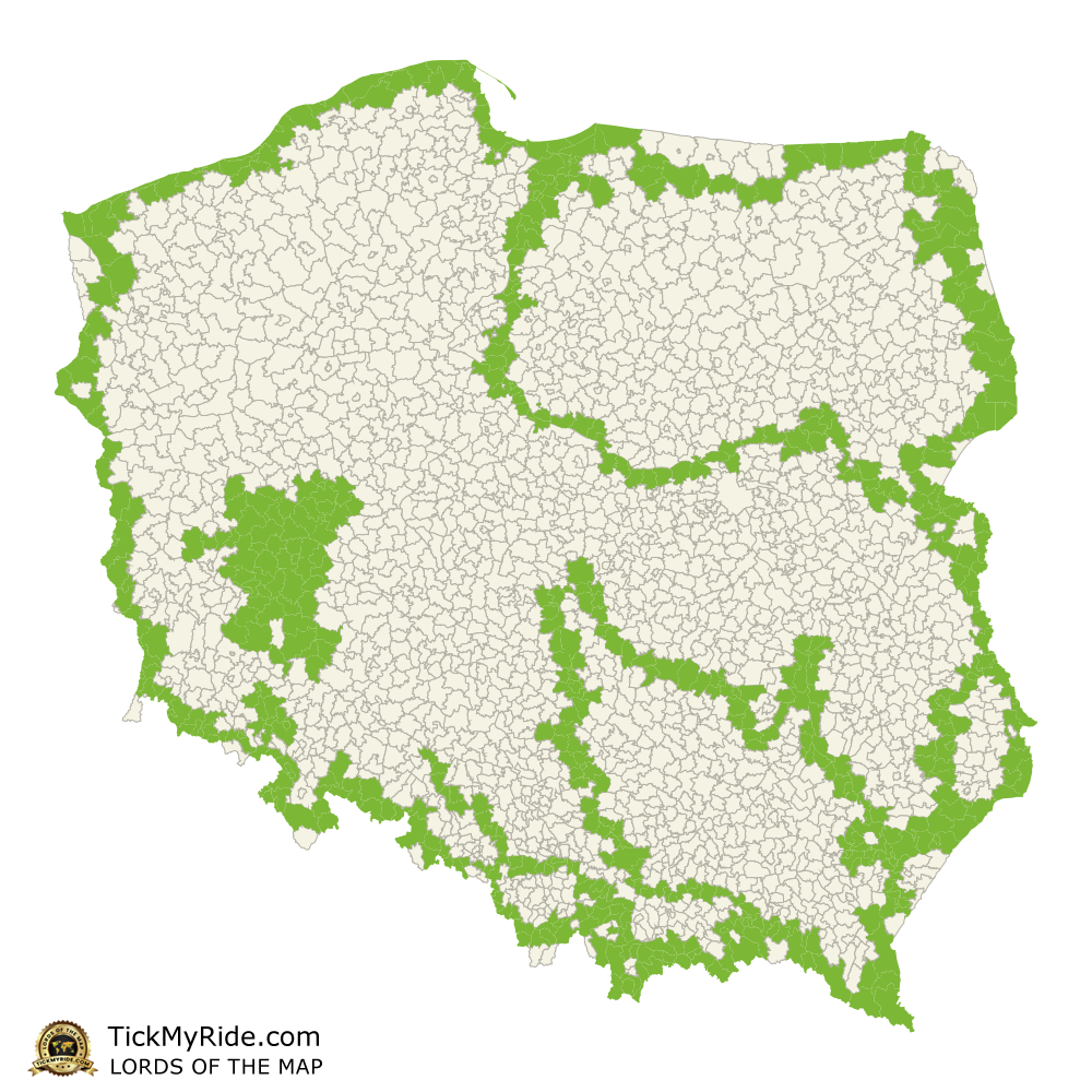 Mapa Zdobytych Gmin