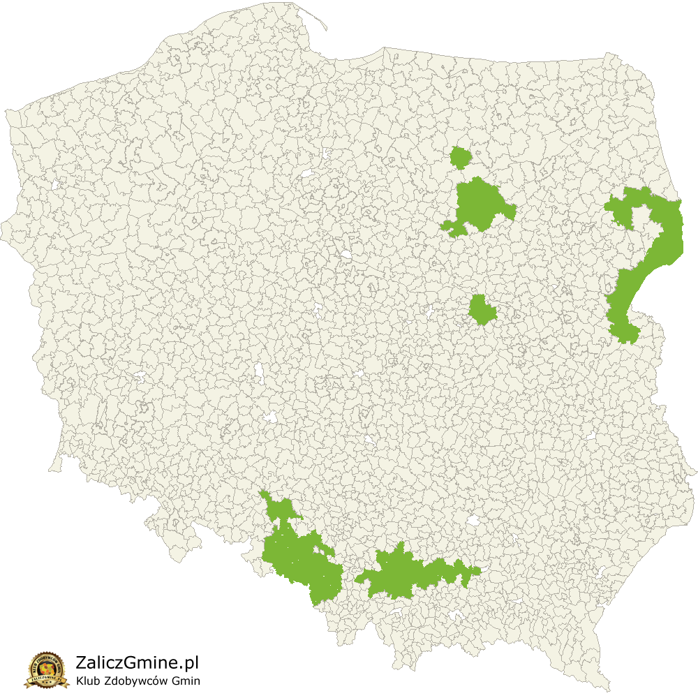 Mapa Zdobytych Gmin