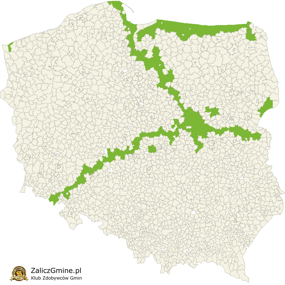 Mapa Zdobytych Gmin