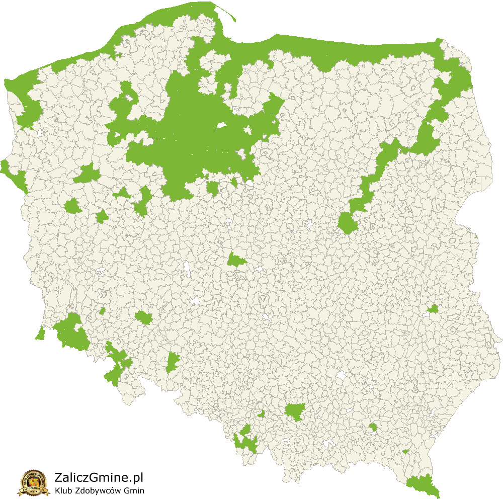 Mapa Zdobytych Gmin