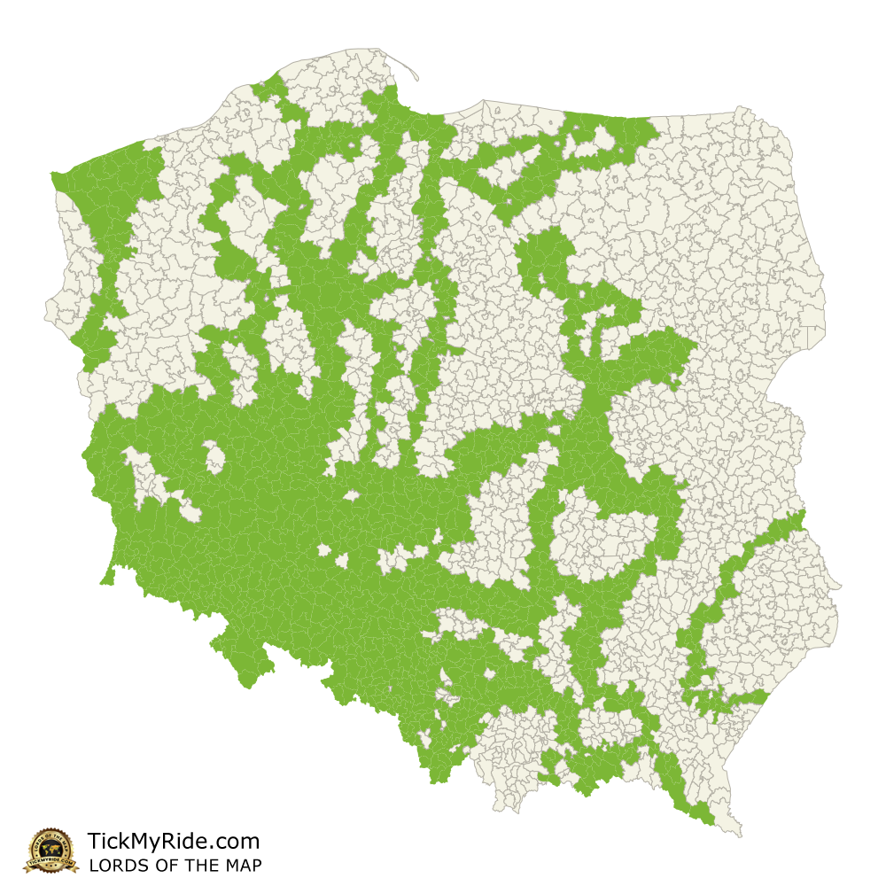 Mapa Zdobytych Gmin
