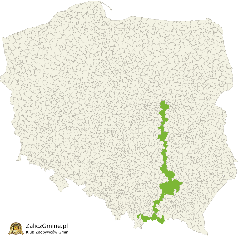 Mapa Zdobytych Gmin