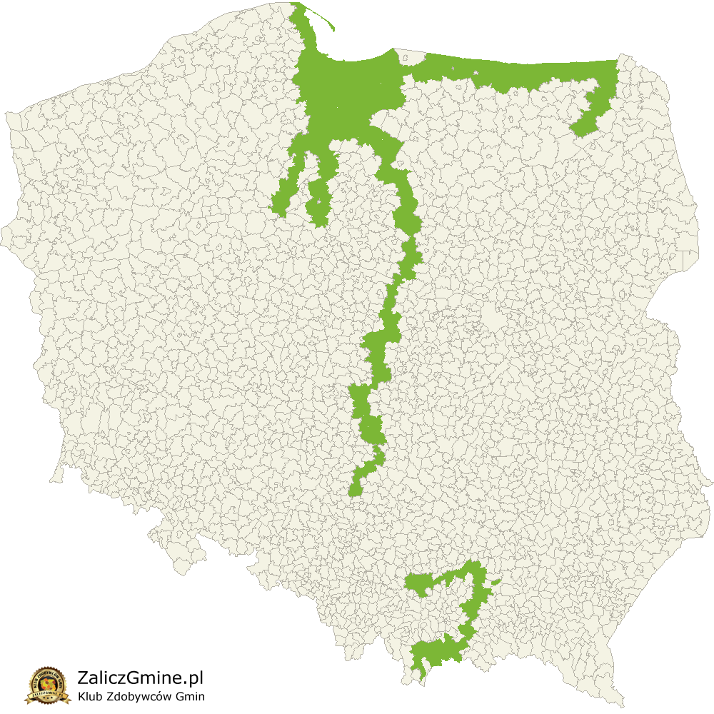 Mapa Zdobytych Gmin