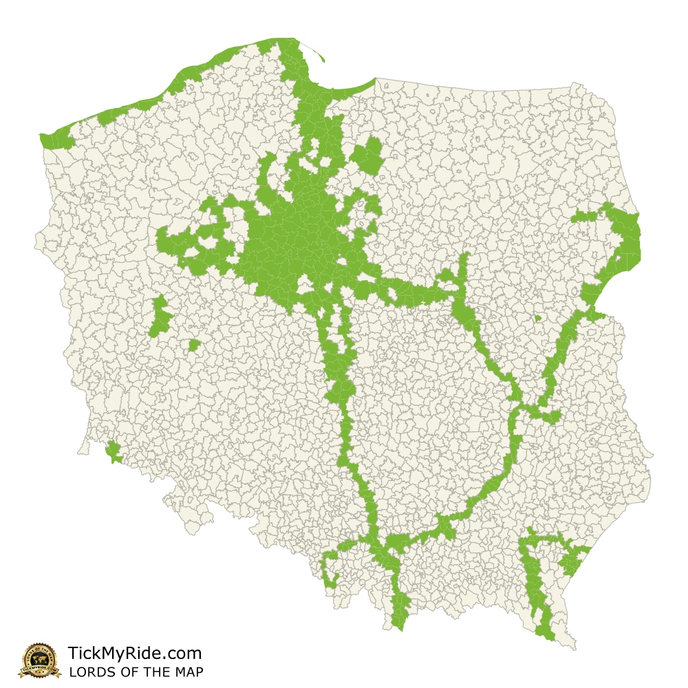 Mapa Zdobytych Gmin