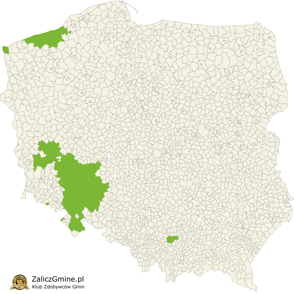 Mapa Zdobytych Gmin