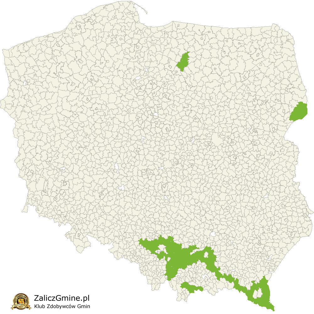 Mapa Zdobytych Gmin