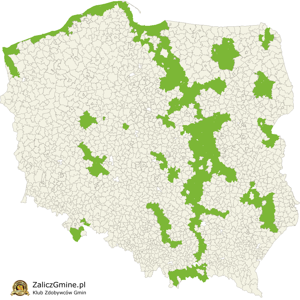 Mapa Zdobytych Gmin