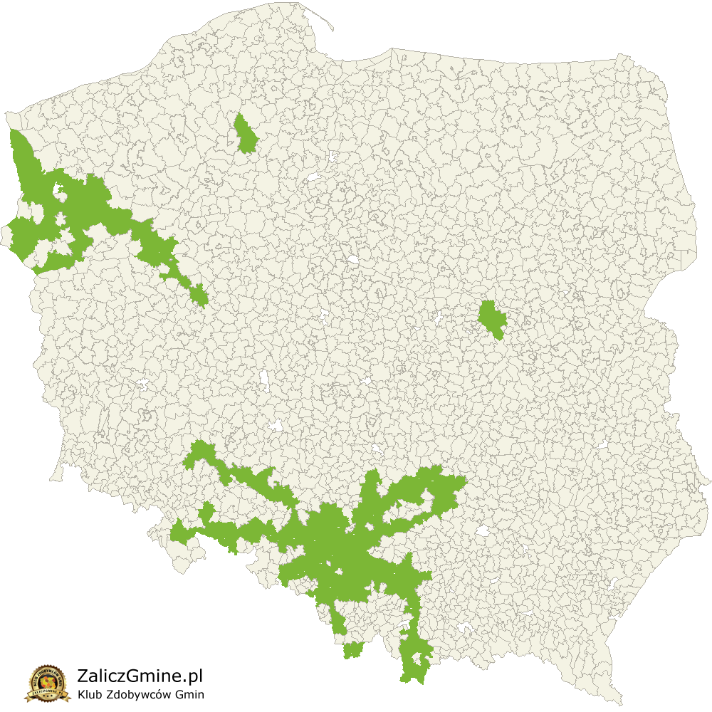 Mapa Zdobytych Gmin