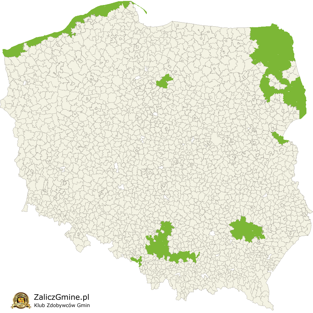 Mapa Zdobytych Gmin