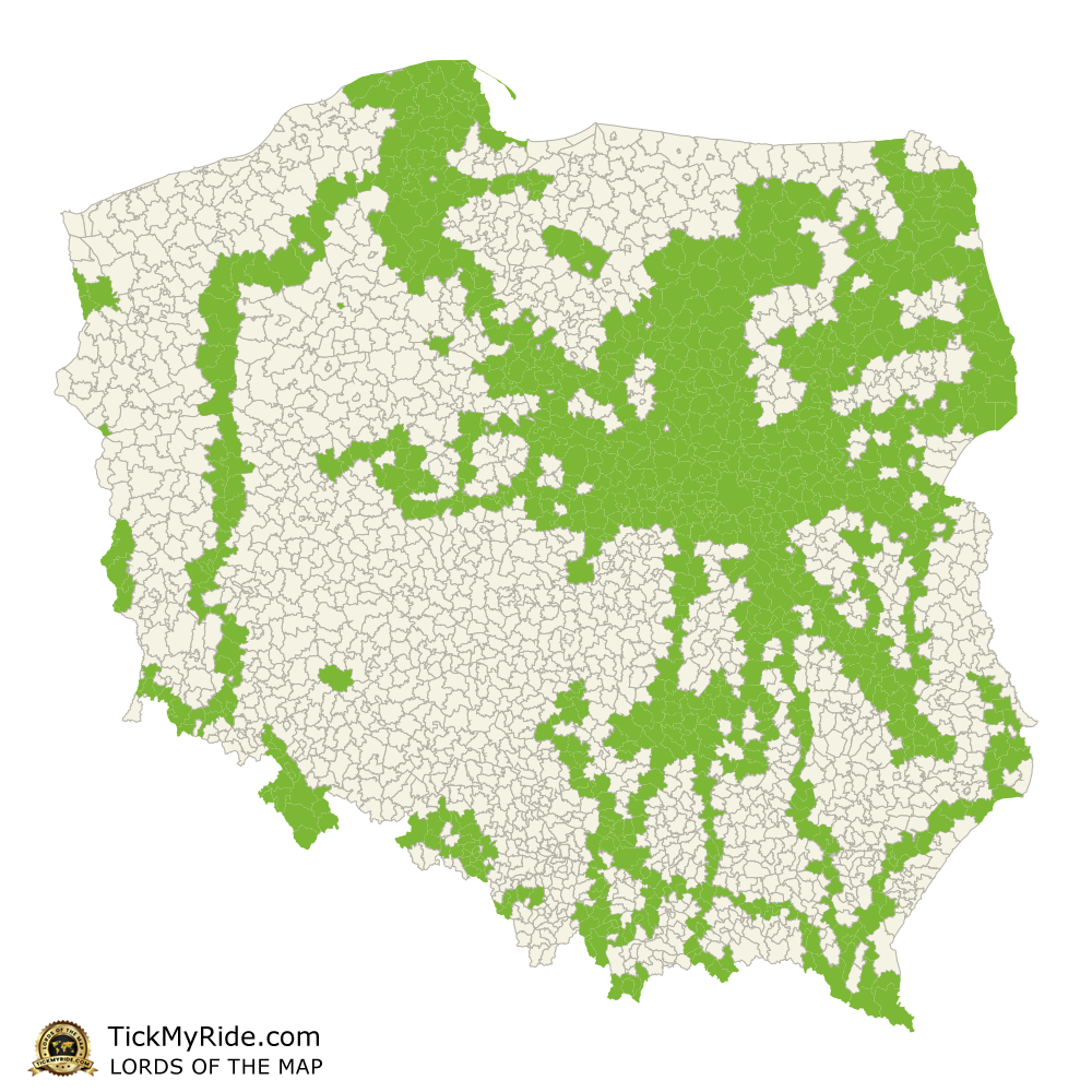 Mapa Zdobytych Gmin