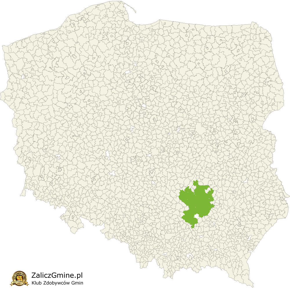 Mapa Zdobytych Gmin