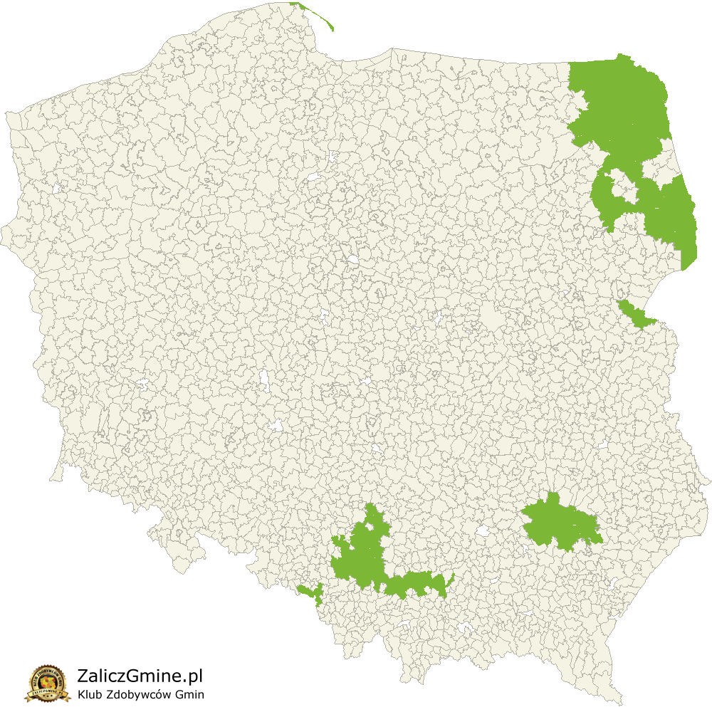 Mapa Zdobytych Gmin