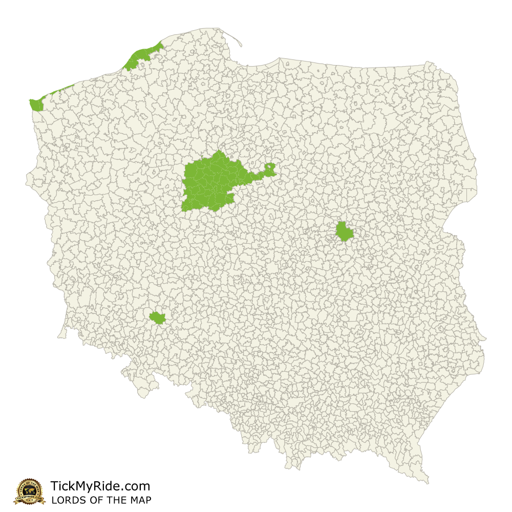 Mapa Zdobytych Gmin