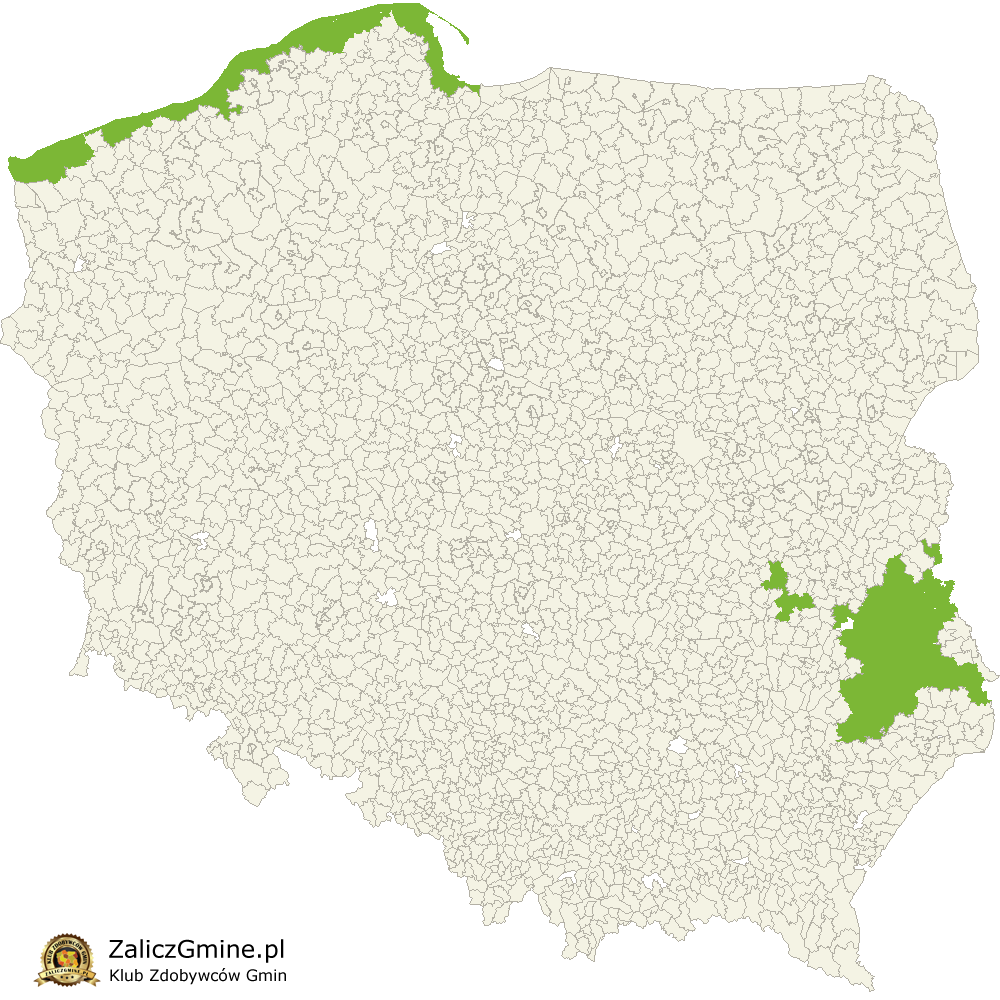 Mapa Zdobytych Gmin