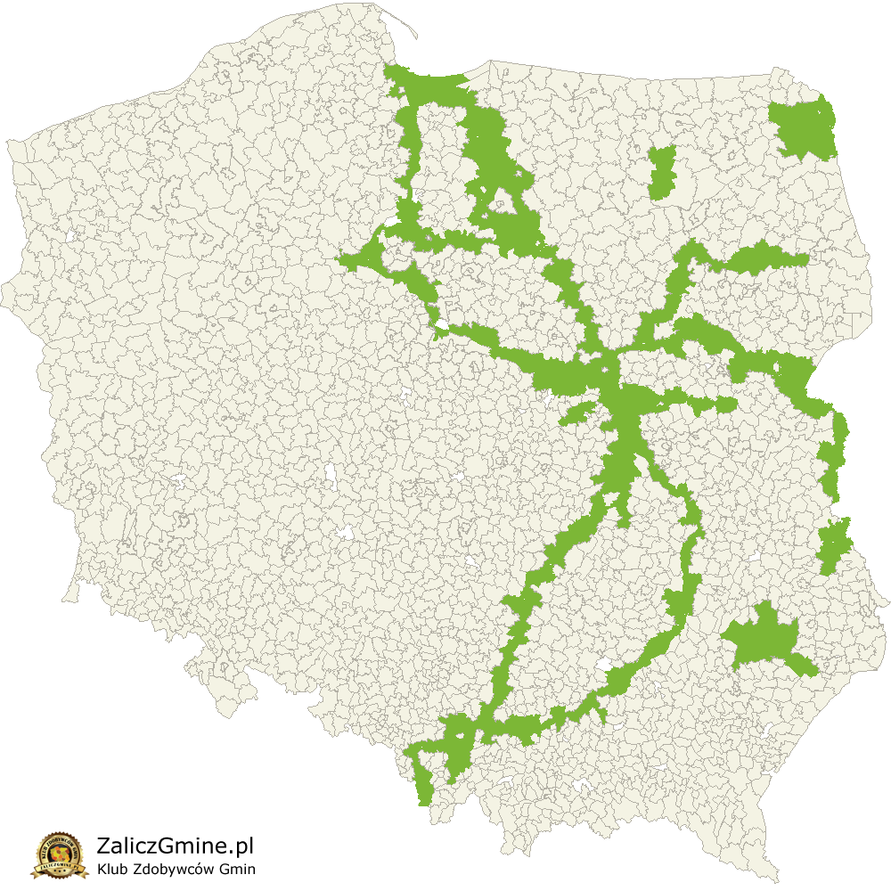 Mapa Zdobytych Gmin
