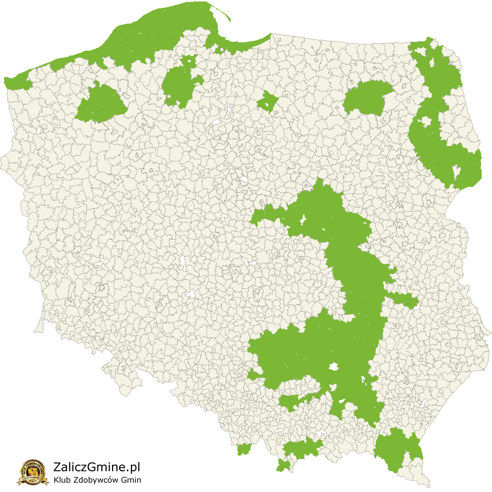 Mapa Zdobytych Gmin