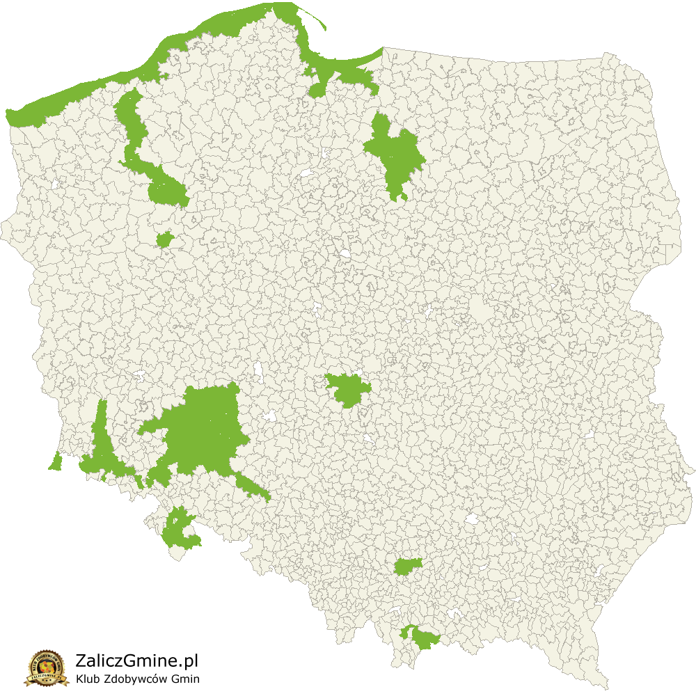 Mapa Zdobytych Gmin
