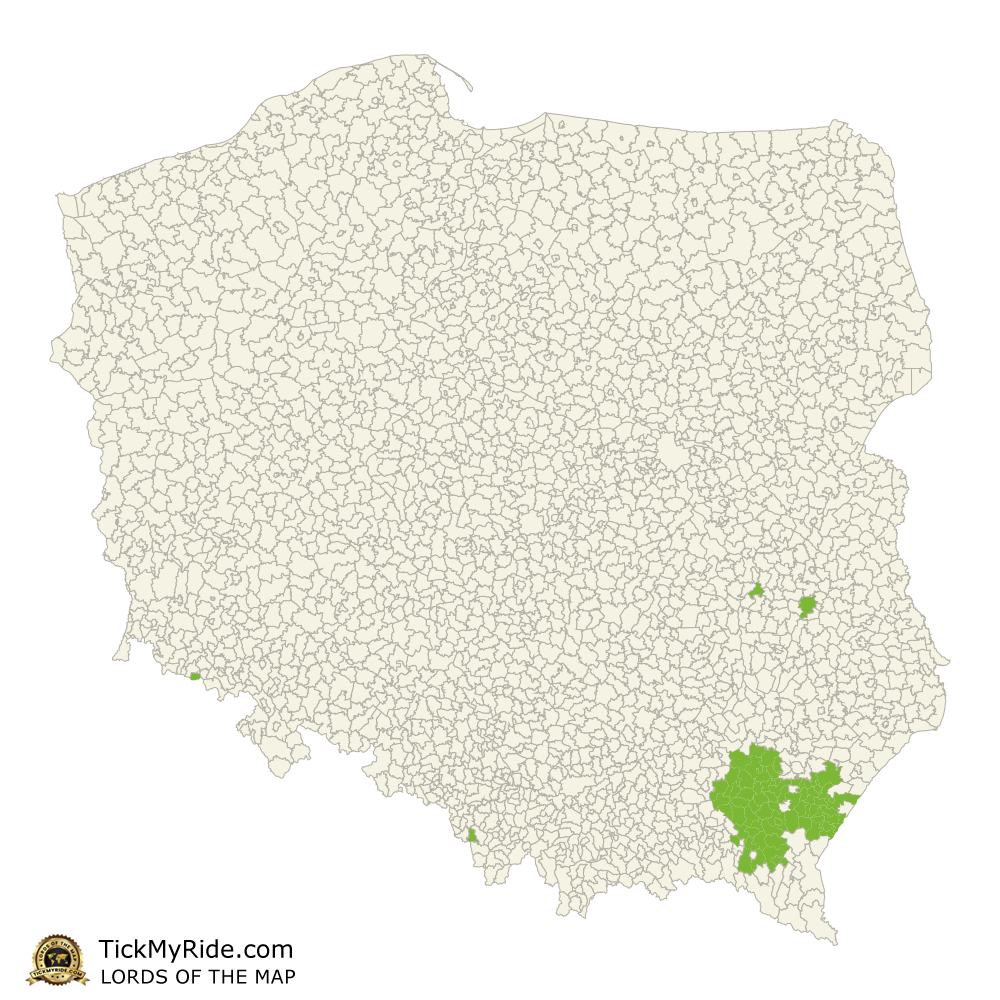 Mapa Zdobytych Gmin