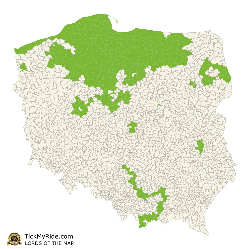 Mapa Zdobytych Gmin