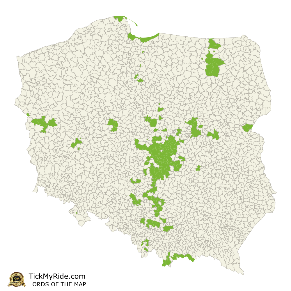 Mapa Zdobytych Gmin