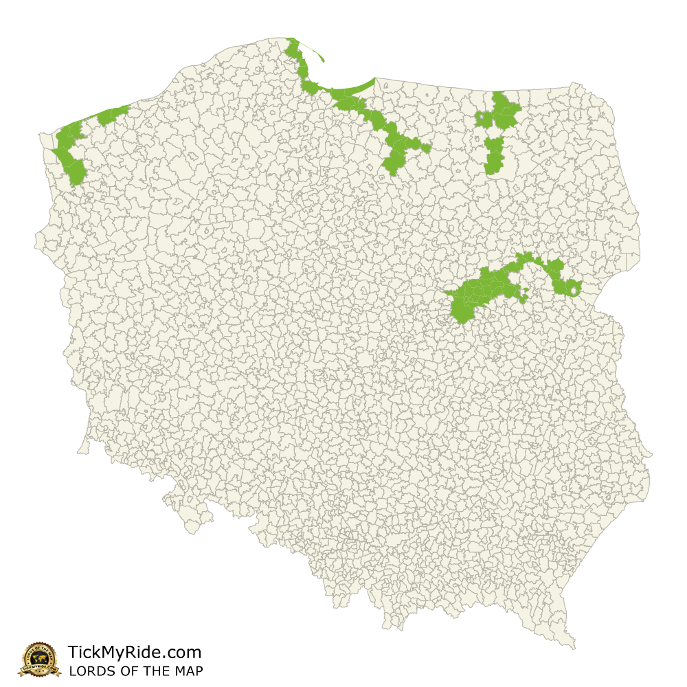 Mapa Zdobytych Gmin