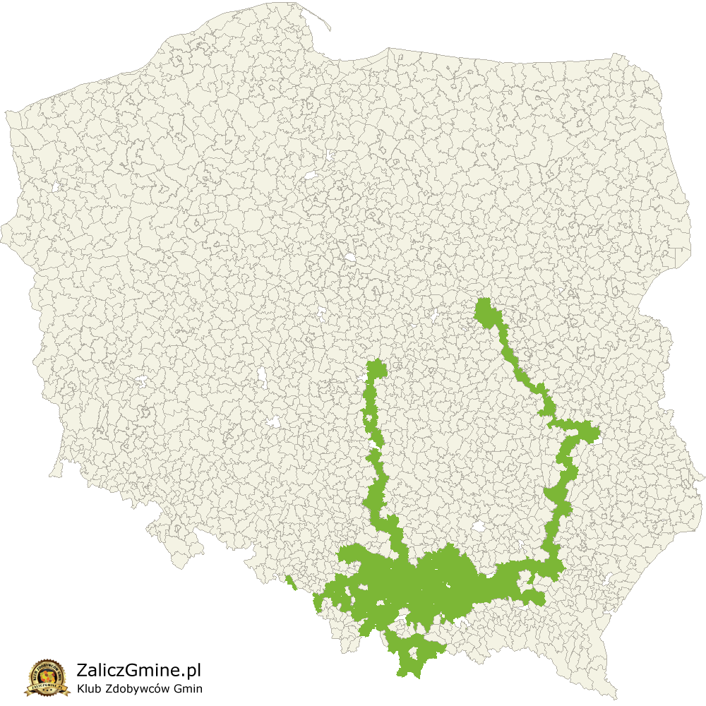 Mapa Zdobytych Gmin