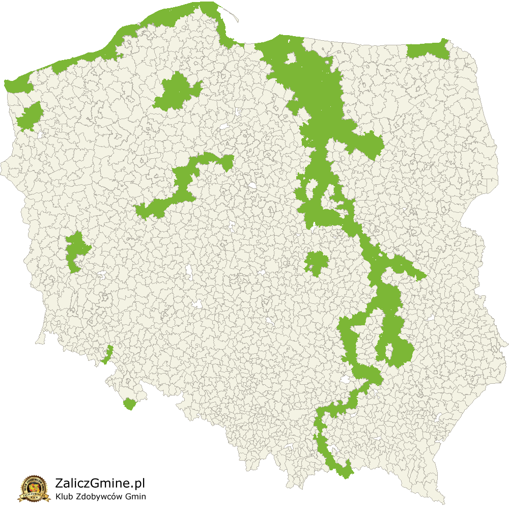 Mapa Zdobytych Gmin