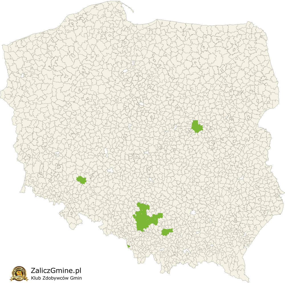 Mapa Zdobytych Gmin