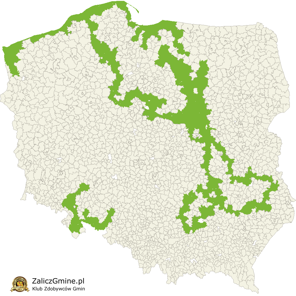 Mapa Zdobytych Gmin