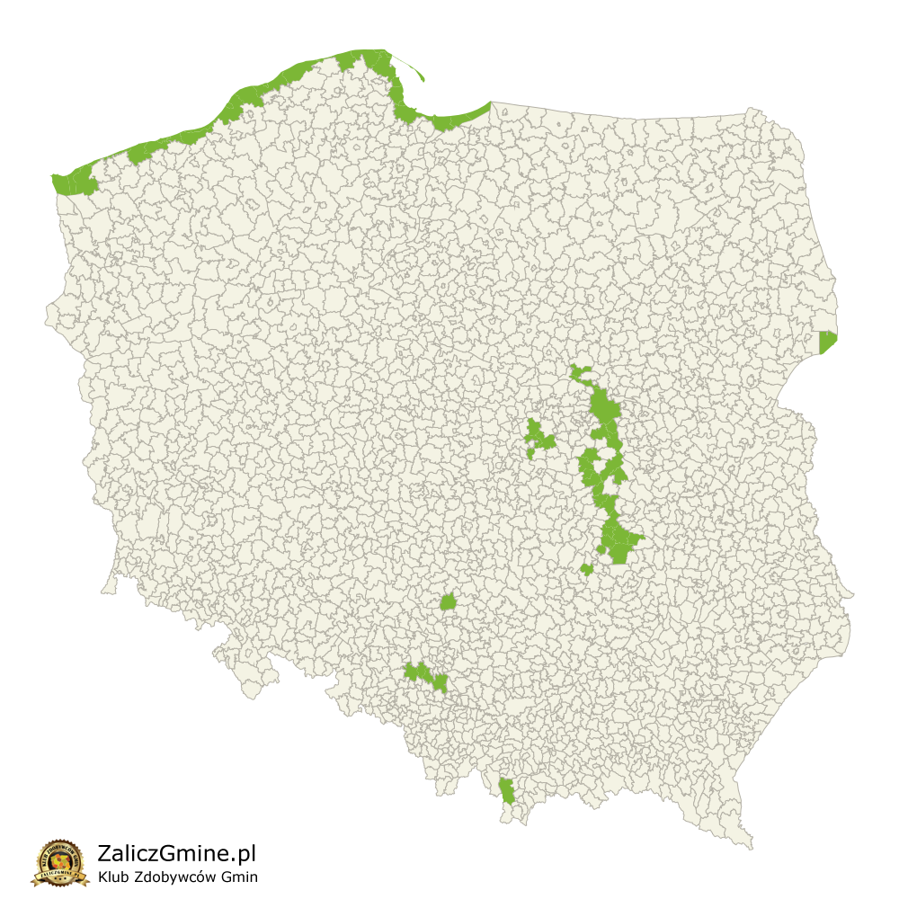 Mapa Zdobytych Gmin