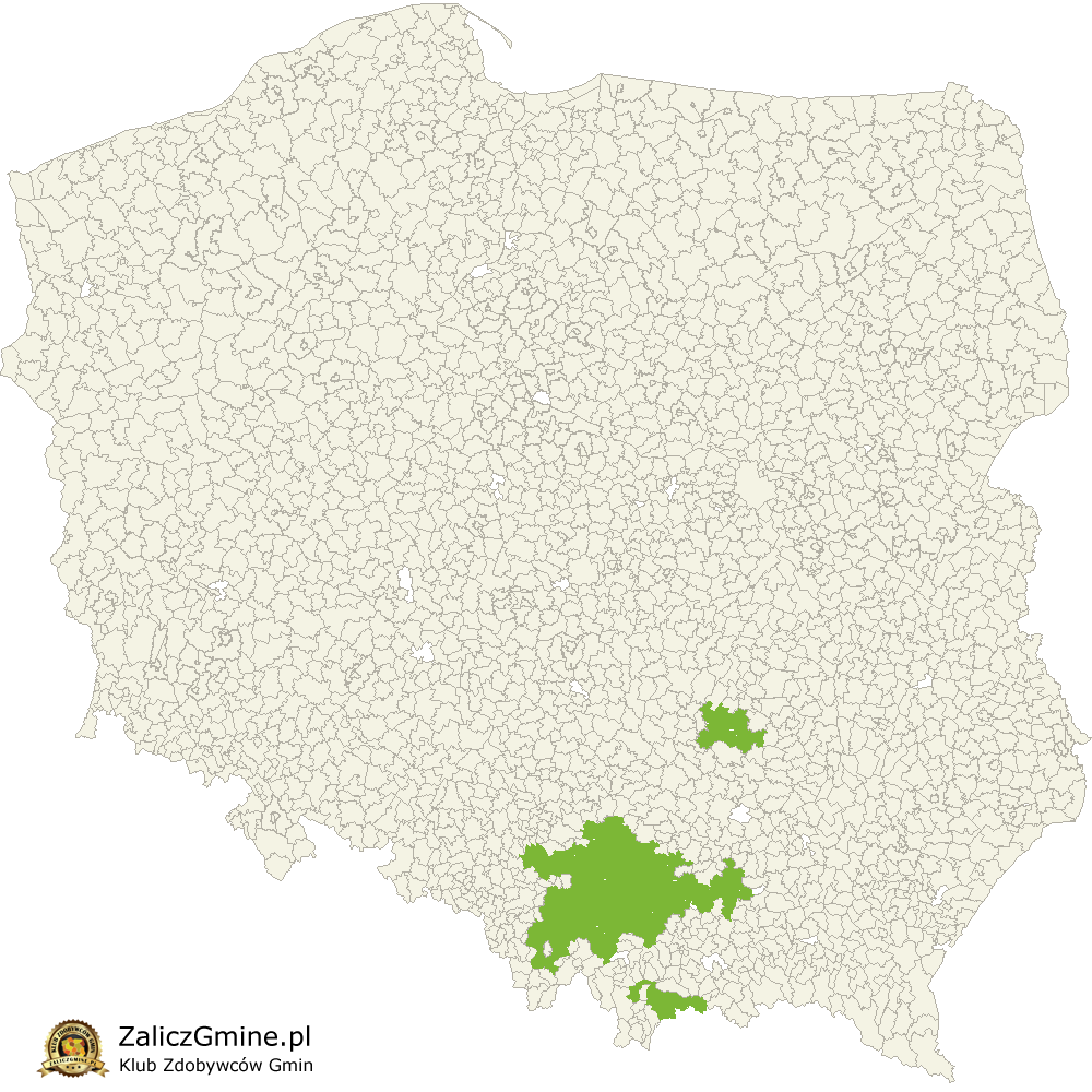 Mapa Zdobytych Gmin