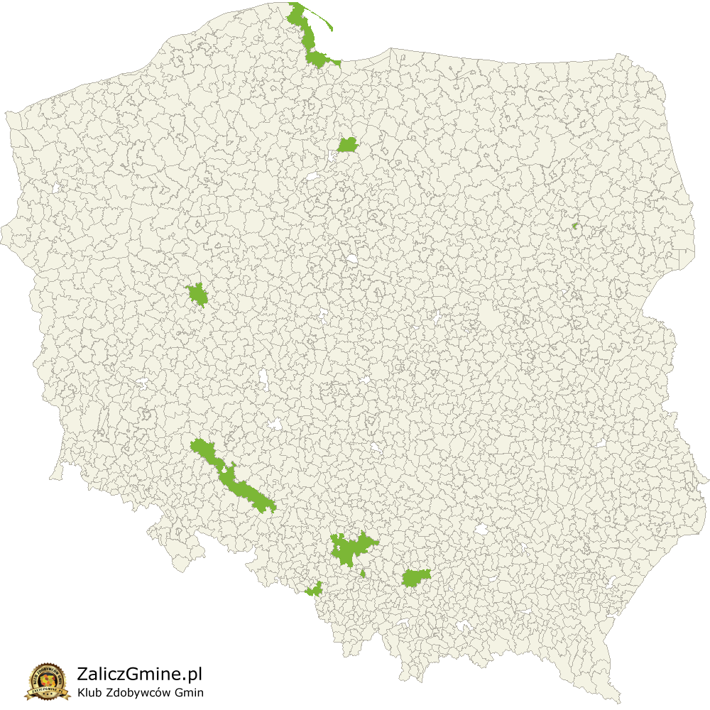 Mapa Zdobytych Gmin
