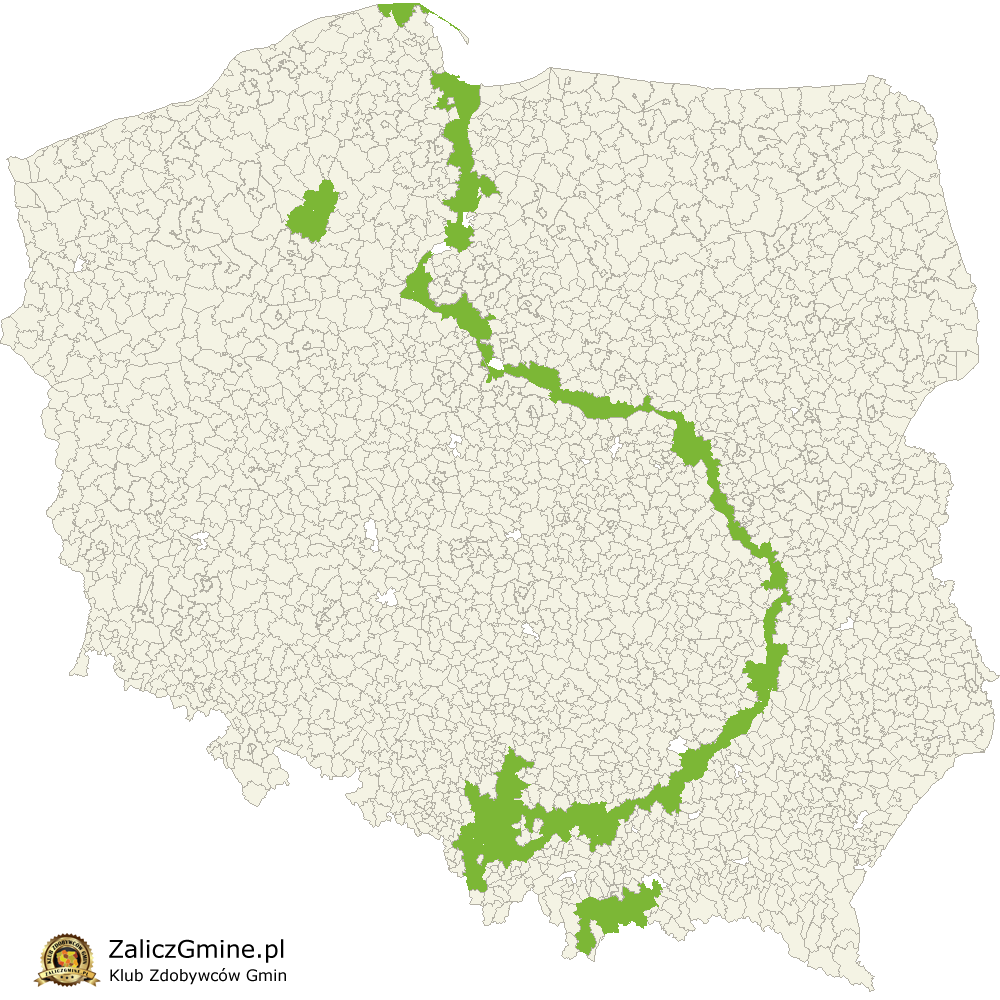 Mapa Zdobytych Gmin