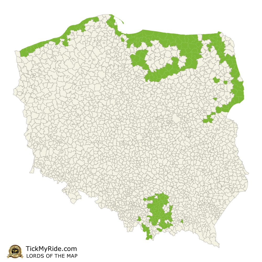 Mapa Zdobytych Gmin